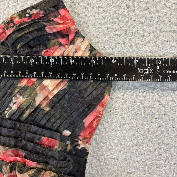 LULUS Floral Organza Maxi Dress Small Coquette Fairy Dark Romantic Dainty Flowy - Picture 7 of 10